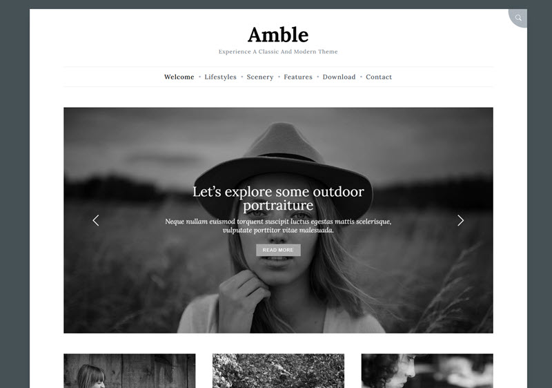 screenshot showing the Black and White version of images in Amble