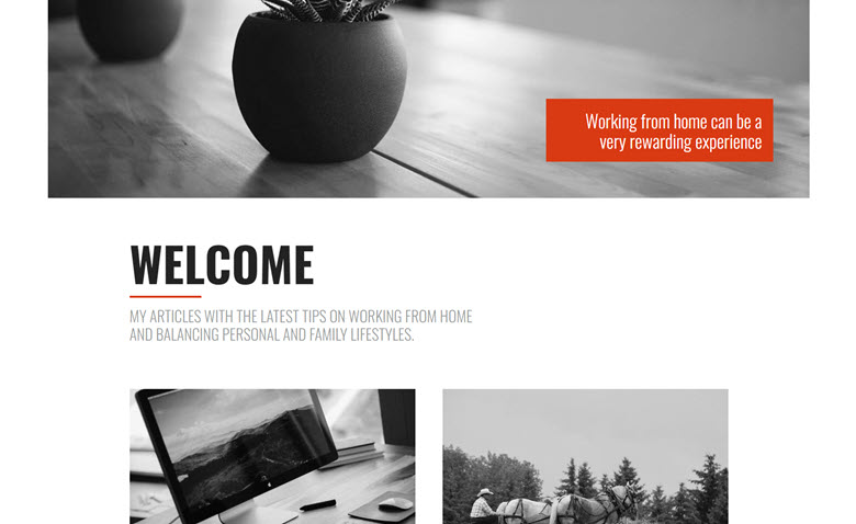 screenshot showing images for the unBlock blog in black and white